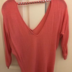 Coral 3/4 sleeve sweater